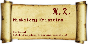 Miskolczy Krisztina névjegykártya
