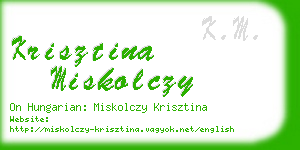 krisztina miskolczy business card